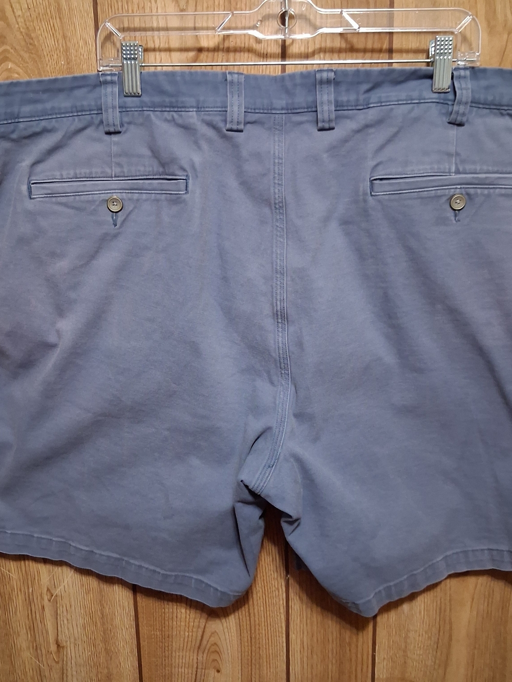Duluth Trading Co Shorts Mens Flex Ballroom Khakis Blue 46 ** Fading** - Picture 2 of 8